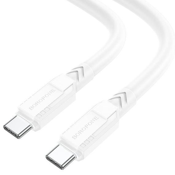 Дата кабель Borofone BX81 Type-C to Type-C 60W (1m) Белый | Зображення 1