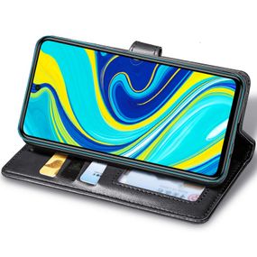 Кожаный чехол книжка GETMAN Gallant (PU) для Xiaomi Redmi Note 9s / Note 9 Pro / Note 9 Pro Max Black