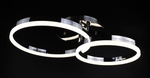 Люстра світлодіодна стельова LED світильник для квартири на стелю лед з пультом 25642 Хром 10х40х62 см. | Зображення 3