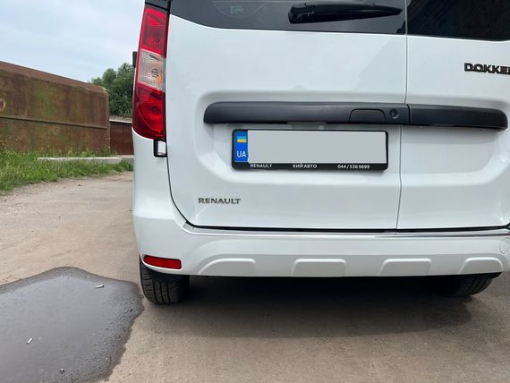 Накладка на задний бампер Carmos (нерж) для Dacia Dokker 2013-2024 гг | Зображення 1