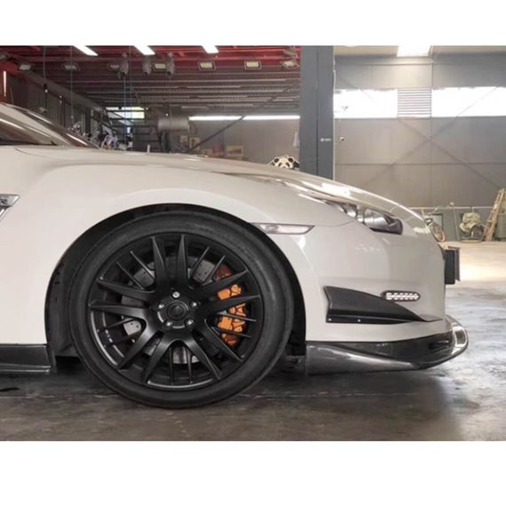 Накладки на передній бампер (2009-2015, Карбон) для Nissan GT-R рр | Зображення 2
