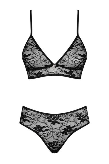 Мереживний комплект Obsessive Kokietta set Чорний S/M | Зображення 2