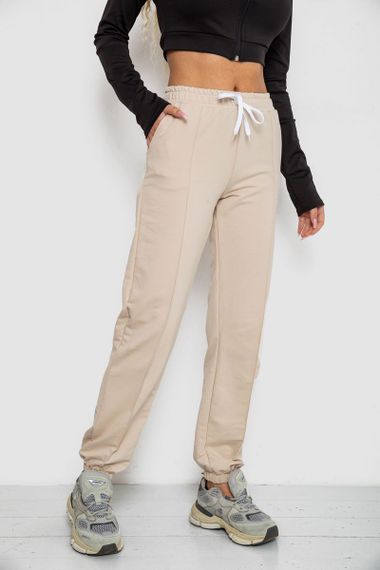 Спортивні штани жіночі, колір світло-бежевий, 247R4670-1 | Зображення 2
