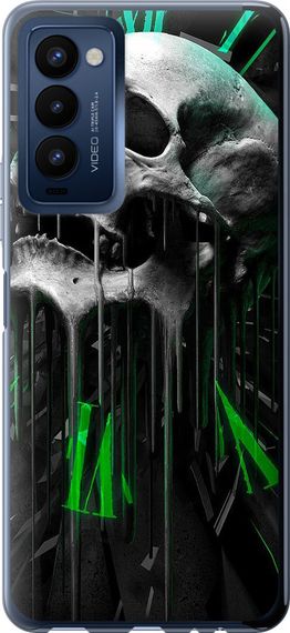 Чехол на Tecno Camon 18p CH7n Череп-часы "4100u-2525-17620"
