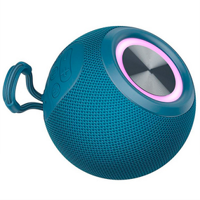 Портативная Bluetooth колонка TG337 с RGB подсветкой и функцией громкой связи, радио, синяя