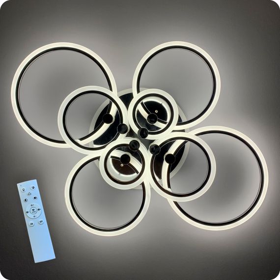 Люстра світлодіодна 517 Light 3color з пультом 224Вт Хром (01231) | Зображення 8