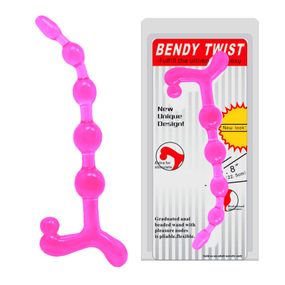 Анальный стимулятор - Bendy Twist 8" Pink sexstyle
