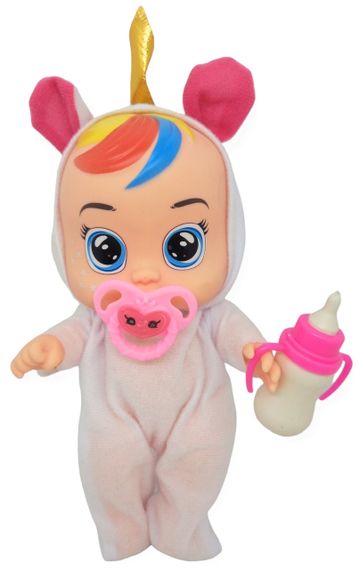 Лялька пупс, що плаче, говорить та сміється єдиноріг 18.5 см Cute babies із соскою та пляшечкою | Зображення 2