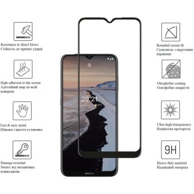 Стекло защитное Drobak Nokia С21 Plus (Black) (444468) | Зображення 2