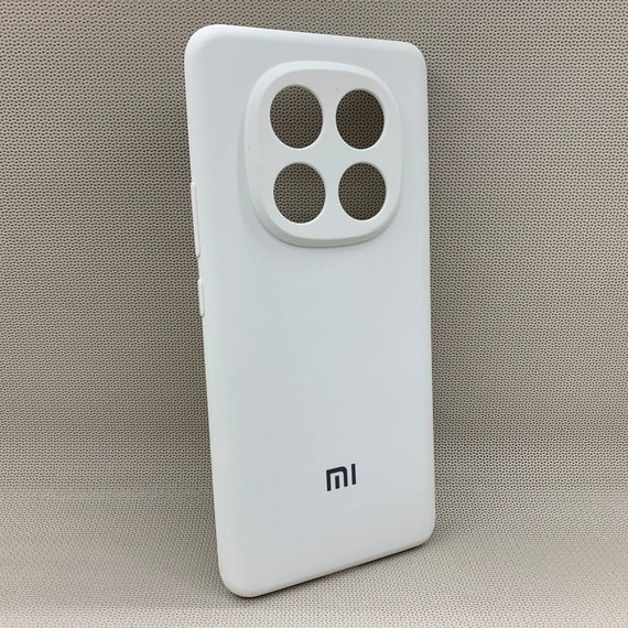 Чехол с логотипом для Xiaomi Redmi Note 14 Pro 5G | Противоударный | Soft Touch | Белый