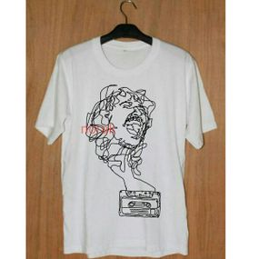 Футболка мужская с принтом повседневная S Белая