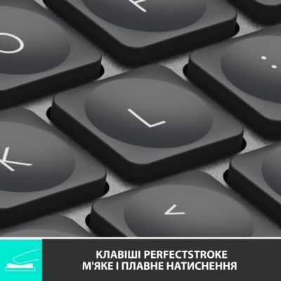 Клавиатура Logitech MX Keys Mini Wireless Illuminated UA Graphite (920-010498) | Зображення 1