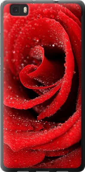 Чехол на Huawei Ascend P8 Lite Красная роза "529u-126-17620"