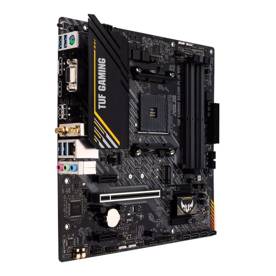 Материнcька плата ASUS TUF GAMING A520M-PLUS WIFI sAM4 A520 4xDDR4 HDMI DVI D-Sub Wi-Fi BT mATX 90MB17F0-M0EAY0 | Зображення 1