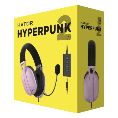 Навушники Hator Hyperpunk 2 USB 7.1 Black/Lilac (HTA-849) (HTA-849) | Зображення 5