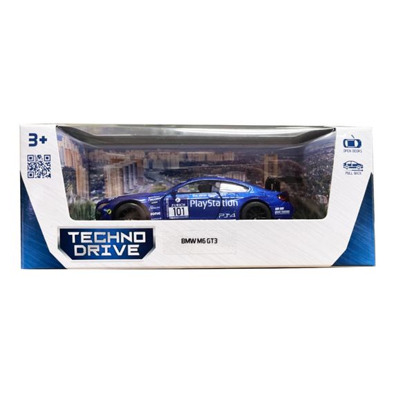 Машинка инерционная BMW M6 GT3 TechnoDrive 250353 масштаб 1:43 | Зображення 1