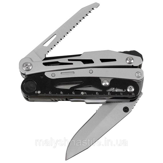Мультитул MFH Fox Outdoor з ножицями - Black/Silver | Зображення 2