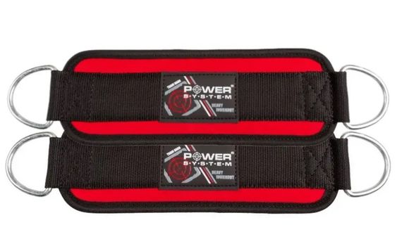 Манжети на щиколотку Power System PS-3410 Ankle Strap (PS-3410_Black_Red)