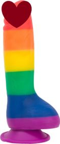Райдужний фалоімітатор ADDICTION - JUSTIN - 8 "- RAINBOW, 20,3 см, силікон, вібропуля в подарунок Sex Aura