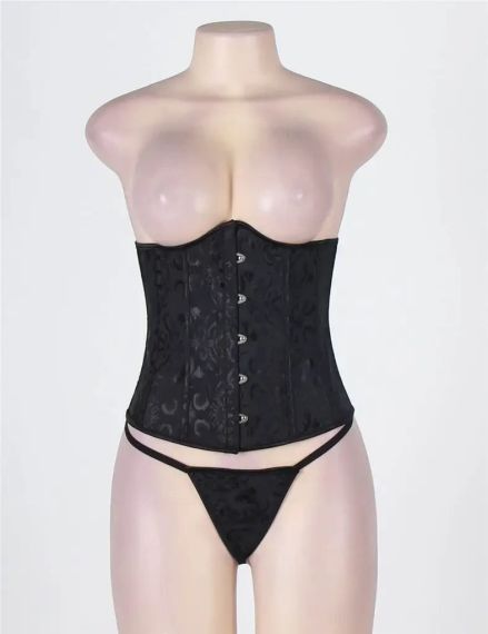 Корсет під груди Star Night, з гачками та шнурівкою, чорний, XS (без коробки) sexstyle | Зображення 4