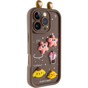 Чехол TPU Toys Case with Ears для Apple iPhone 16 Pro Max (6.9") Brown