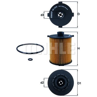 Фильтр масляный Mahle OX1075DECO