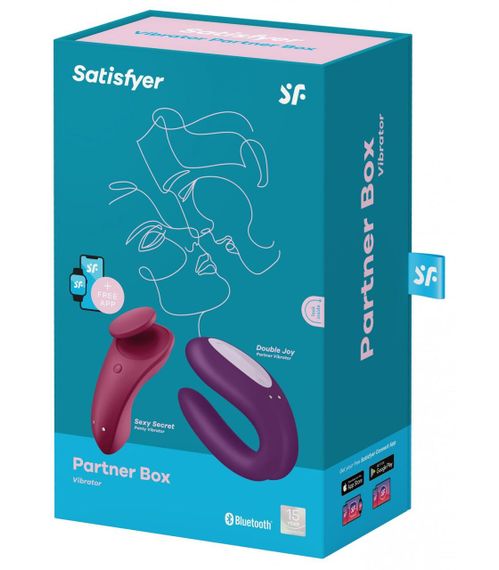 Набор Satisfyer Partner Box 1 (вибратор для пар Double Joy + вибратор в трусики Sexy Secret) Sex Aura | Зображення 7