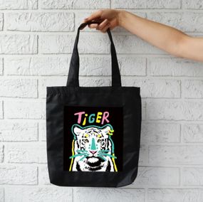 Сумка шопер  з кишенею 4Profi "Neon Tiger" оксфорд  чорна