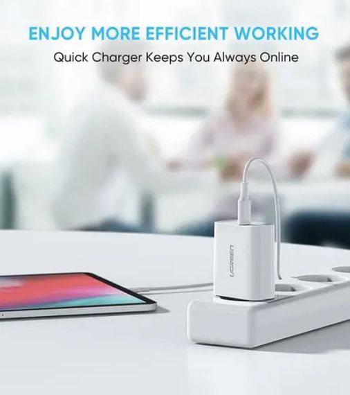 Сетевое зарядное устройство Ugreen CD137 Type-C PD 20 W Charger Белый | Зображення 1