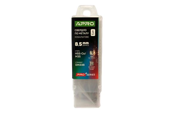 Сверло по металлу Apro - 8,5мм Co/M35 кобальт | Зображення 1
