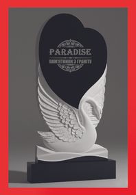Одинарный эксклюзивный фрезерный памятник из гранита