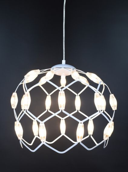 Люстра світлодіодна підвісна LED світильник для квартири на стелю лед 26315 Білий 42-200х40х40 см. | Зображення 1