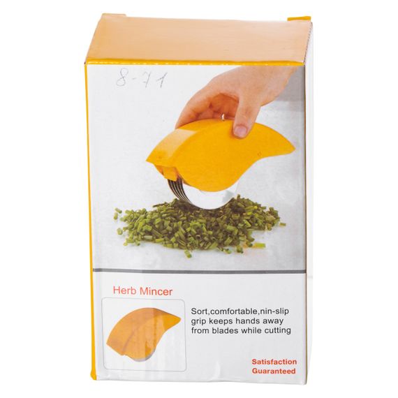 Ніж слайсер для зелені 6 лез ножа подрібнювач для зелені 15×6×8 (см) Салатовий HP-8-71 | Зображення 6