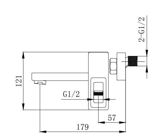 Змішувач для ванни VENTA BS345SC | Зображення 3