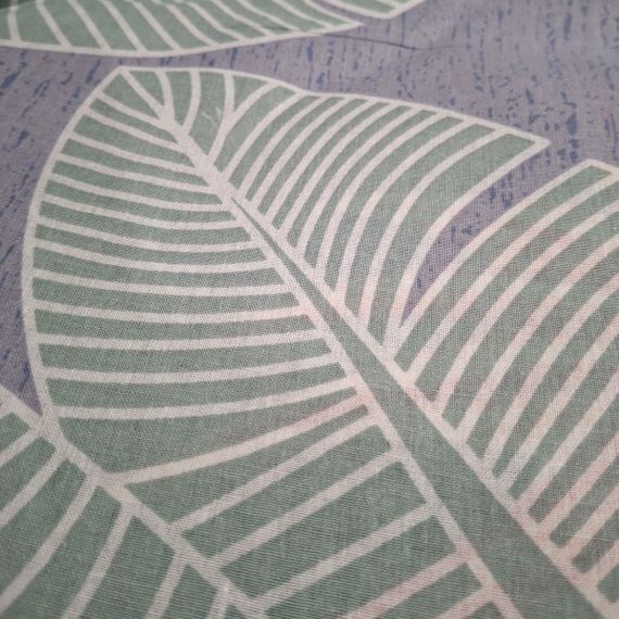 Комплект постільної білизни SoundSleep Banana Leaves бязь Євро 200х220 см бузковий (2800004783613) | Зображення 5