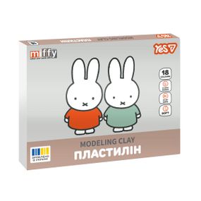 Пластилін YES Miffy 540721 18 кольорів