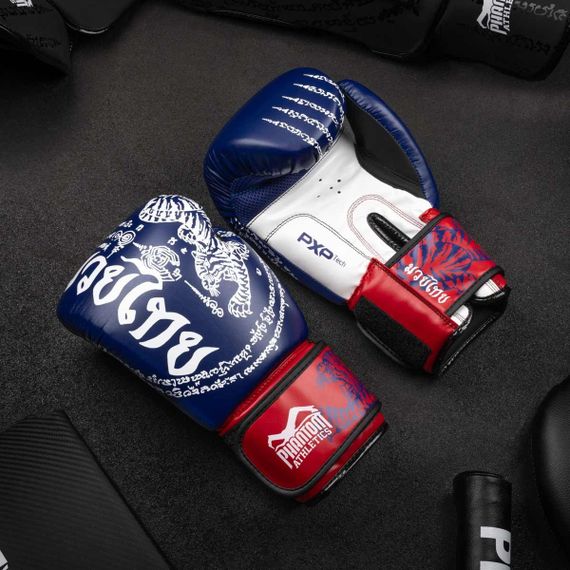 Боксерські рукавиці Phantom Muay Thai Blue 12 унцій (бинти в подарунок) | Зображення 9