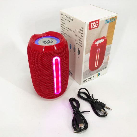 Bluetooth стерео колонка з радіо TG653, Бездротова блютуз колонка в дорогу Гучна Bluetooth QG-94 | Зображення 4