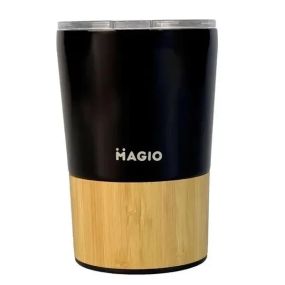 Термокружка MAGIO MG-1044В 300мл Черная/Бамбук