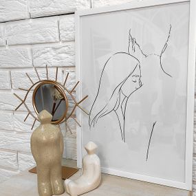 Постер в рамке Ніжні почуття 15x21 см, A5 (WMT5_21L005_WH)