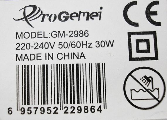 Плойка для волосся гофре щипці прасок стайлер портативна для подорожей дорожня Progemei GM — 2986 бірюзовий | Зображення 7