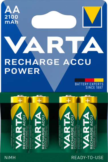 Акумулятор VARTA RECHARGEABLE AA 2100MAH 4 ШТ