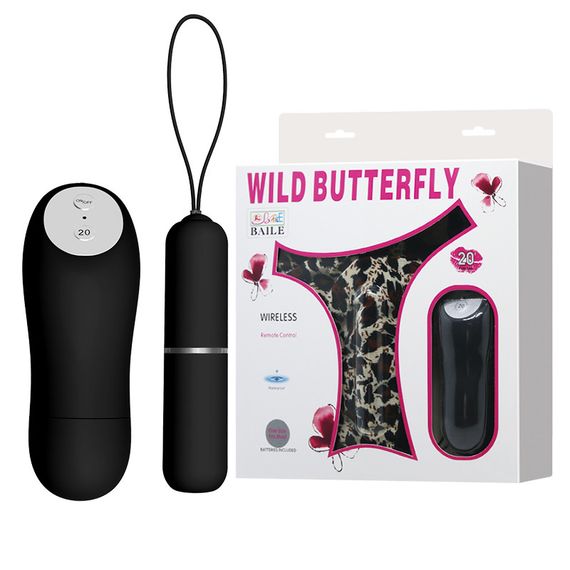 Трусики с вибропулей BAILE Wild Butterfly Wireless sexstyle | Зображення 1
