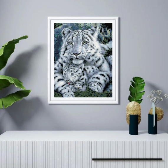 Алмазна мозаїка Тигрячі обійми 40х50 см ColorArt SP061 | Зображення 4