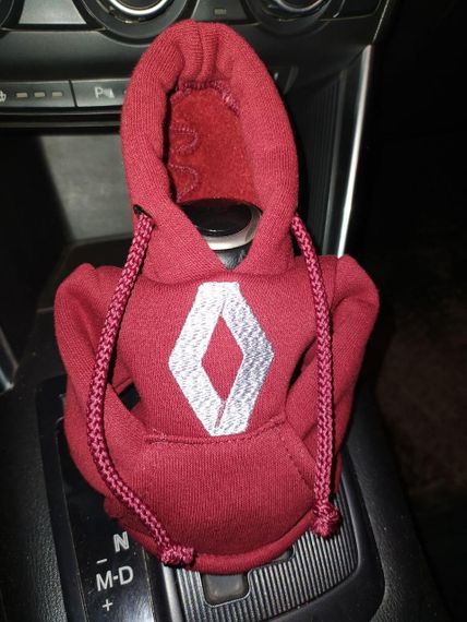 Чохол кофта Худі аксесуар на КПП  Car Hoodie рено Renault бордовий подарунок автомобілісту 10070