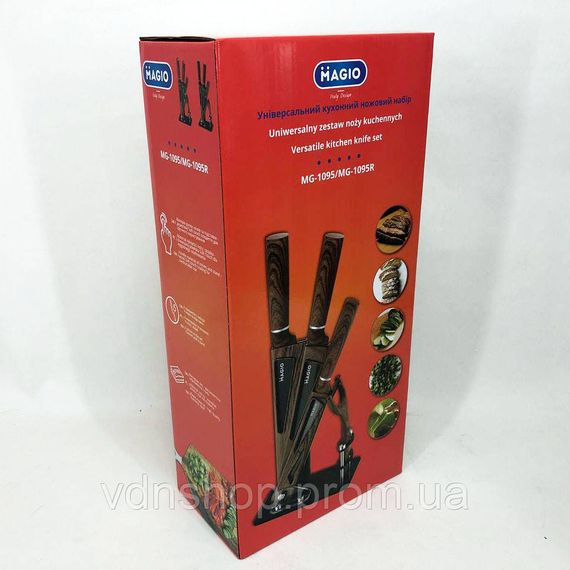 Хорошие ножи для поваров Magio, Бюджетные кухонные ножи, Набор ножей для новой кухни QO-64 | Зображення 7