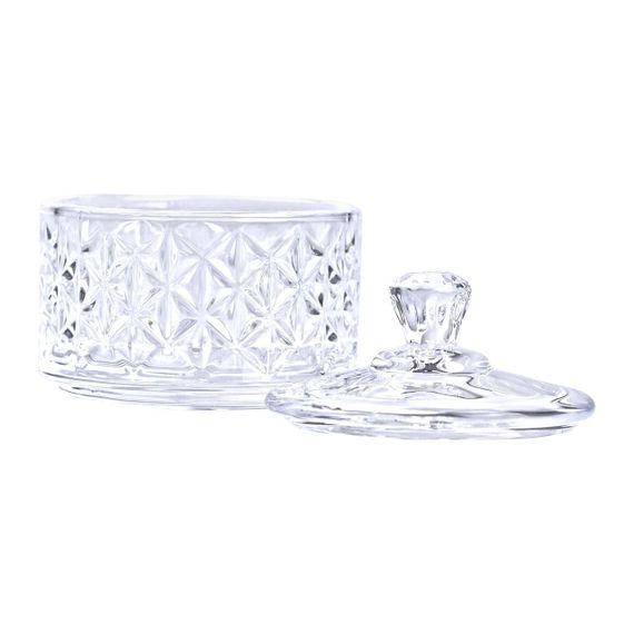 Конфетница стеклянная с крышкой Ø 6.5 см HP-YH-30 | Зображення 2