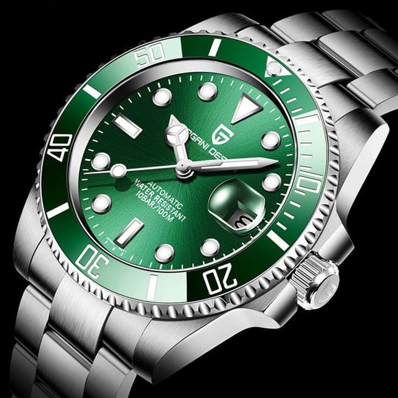 Годинник P2agani Design PD-1661 Silver-Green | Зображення 1