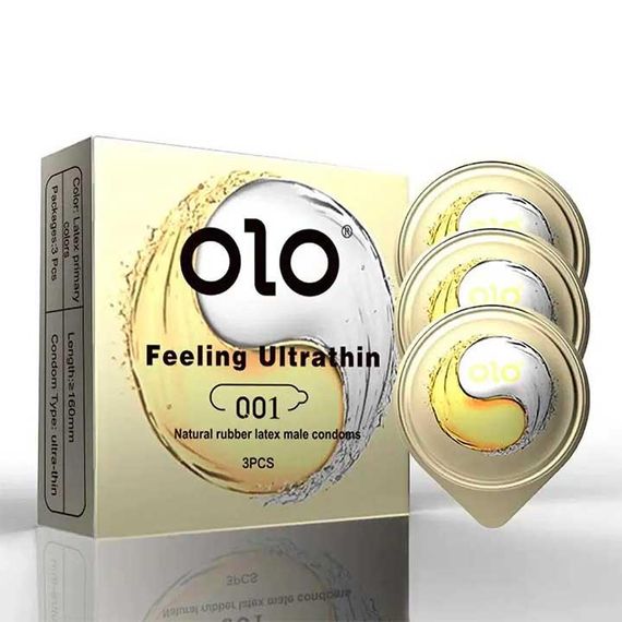 Ультратонкі презервативи "Olo Ice and Fire" - 3 шт.