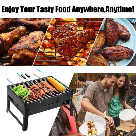 Складаний барбекю гриль портативний мангал BBQ Grill Portable — жароміцний Найкраща ціна! | Зображення 2